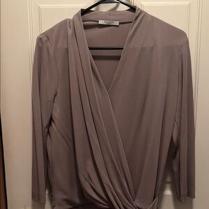MM Lafleur Mauve Drape Blouse